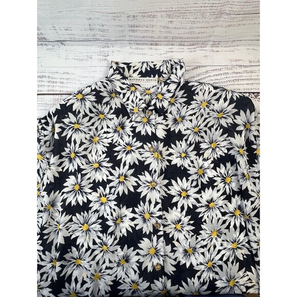 Vintage Kathryn Deene New York Button Down Floral Shirt Size 22/24 Short Sleeve - Picture 10 of 14